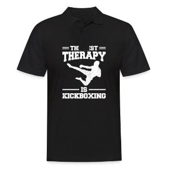 Kickboxen Kickboxer Kickboxing - Men's Polo Shirt - black - Front - Kai (181cm)