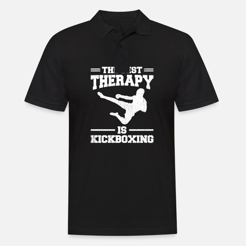 Kickboxen Kickboxer Kickboxing - Männer Poloshirt - Schwarz