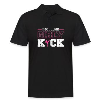 Kickboxen Kickboxer Kickboxing - Men's Polo Shirt - black - Front - Kai (181cm)