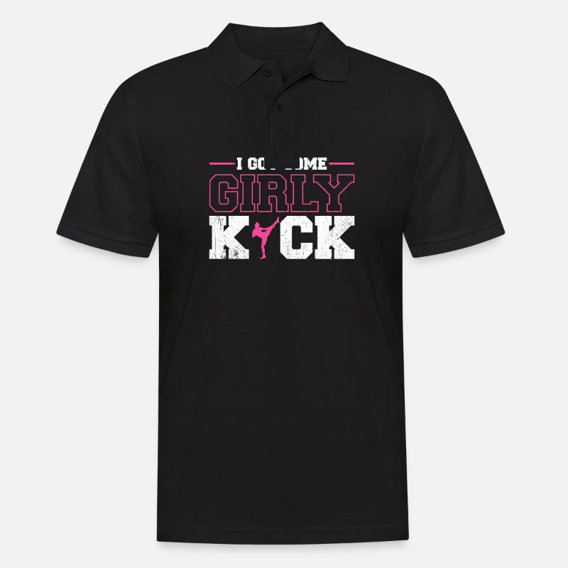 Kickboxen Kickboxer Kickboxing - Männer Poloshirt - Schwarz