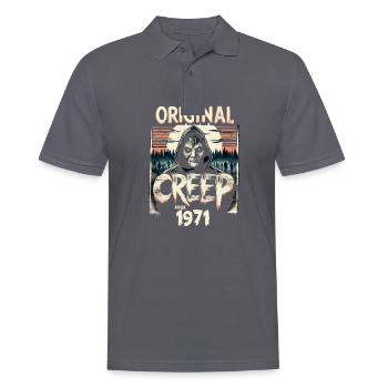 Vintage Creep depuis 1971 - anniversaire d’horreur rétro - Polo Homme - charbon - Devant - Nico (186cm)