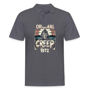 Vintage Creep depuis 1972 - anniversaire d’horreur rétro - Polo Homme - charbon - Devant - Nico (186cm)