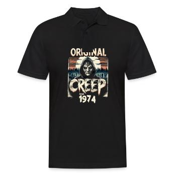 Vintage Creep depuis 1974 - anniversaire d’horreur rétro - Polo Homme - noir - Devant - Kai (181cm)