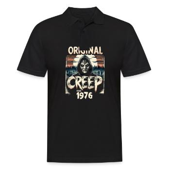 Vintage Creep depuis 1976 - anniversaire d’horreur rétro - Polo Homme - noir - Devant - Kai (181cm)