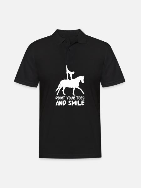 Voltige, équitation, dressage - Polo Homme - noir