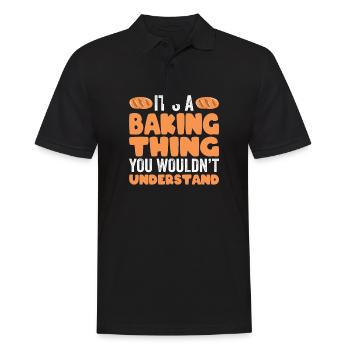 Brot backen Bäcker Bäckerei Brot machen - Männer Poloshirt - Schwarz - Vorne - Kai (181cm)
