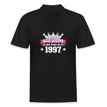 27 Jahre alt Geburtstag 1997 Geburtstagsgeschenk - Männer Poloshirt - Schwarz - Vorne - Kai (181cm)