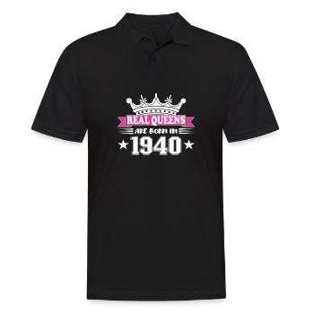 84 Year Old Birthday 1940's Birthday Gift - Men's Polo Shirt - black - Front - Kai (181cm)