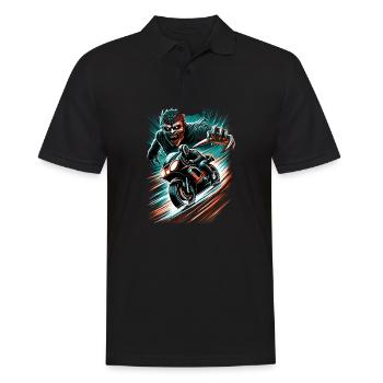 Speed Demon High-Speed Horror Chase - Männer Poloshirt - Schwarz - Vorne - Kai (181cm)