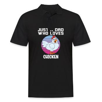 Lustiger Hühner Spruch Huhn - Männer Poloshirt - Schwarz - Vorne - Kai (181cm)