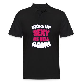 Réveillé sexy comme l’enfer à nouveau drôle confiance en soi - Polo Homme - noir - Devant - Kai (181cm)