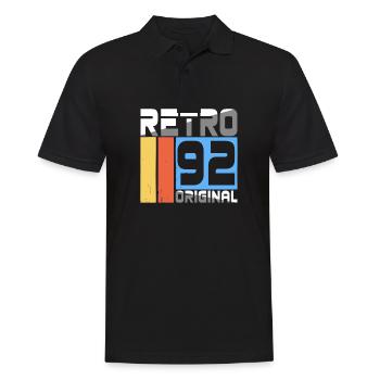 1992 Vintage Classic Retro Limited Edition - Männer Poloshirt - Schwarz - Vorne - Kai (181cm)