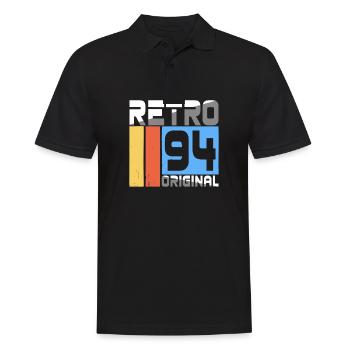 1994 Vintage Classic Retro Limited Edition - Männer Poloshirt - Schwarz - Vorne - Kai (181cm)