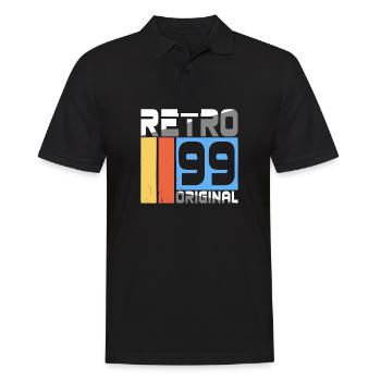 1999 Vintage Classic Retro Limited Edition - Männer Poloshirt - Schwarz - Vorne - Kai (181cm)