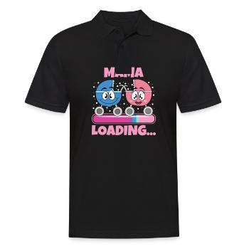Mama 2024 werdende Mutter Schwangerschaft - Männer Poloshirt - Schwarz - Vorne - Kai (181cm)