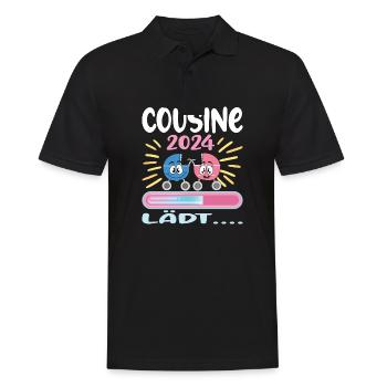 Cousine werden Cousine 2024 - Männer Poloshirt - Schwarz - Vorne - Kai (181cm)