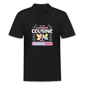 Cousine werden Cousine 2024 - Männer Poloshirt - Schwarz - Vorne - Kai (181cm)