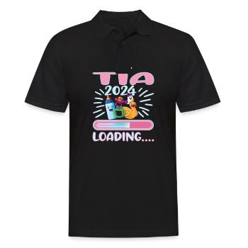 Tante 2024 Tante Werden 2024 - Männer Poloshirt - Schwarz - Vorne - Kai (181cm)