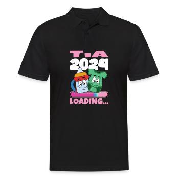 Tante 2024 Tante Werden 2024 - Männer Poloshirt - Schwarz - Vorne - Kai (181cm)