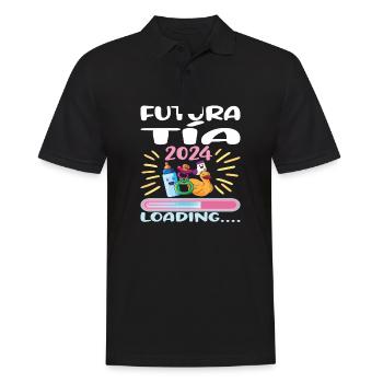 Tante 2024 Tante Werden 2024 - Männer Poloshirt - Schwarz - Vorne - Kai (181cm)