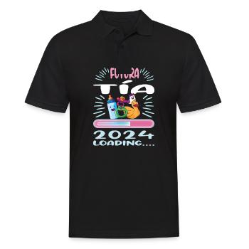 Tante 2024 Tante Werden 2024 - Männer Poloshirt - Schwarz - Vorne - Kai (181cm)