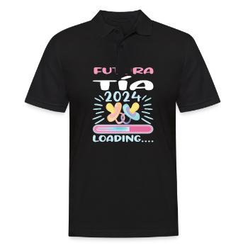 Tante 2024 Tante Werden 2024 - Männer Poloshirt - Schwarz - Vorne - Kai (181cm)