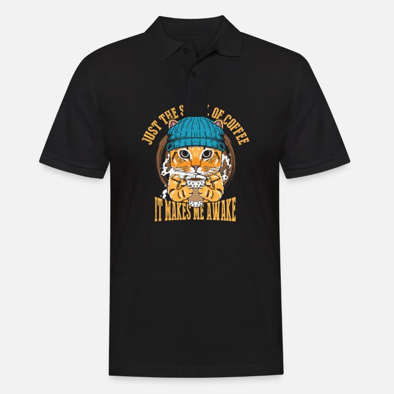 Nur Der Geruch Von Kaffee - Männer Poloshirt - Schwarz