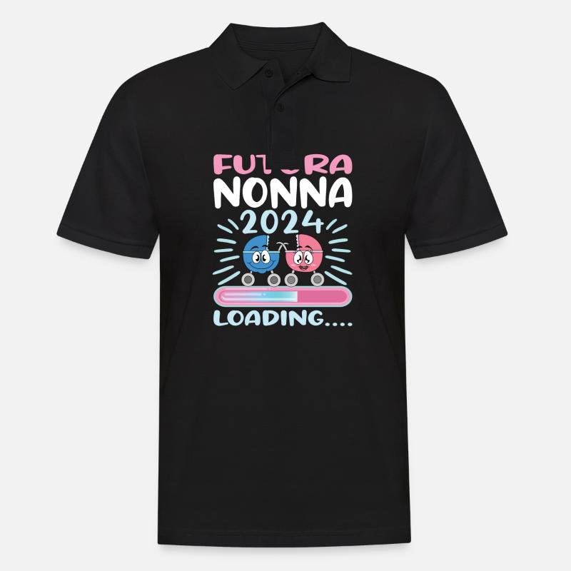 Nonna 2024 Loading Oma 2024 - Männer Poloshirt - Schwarz