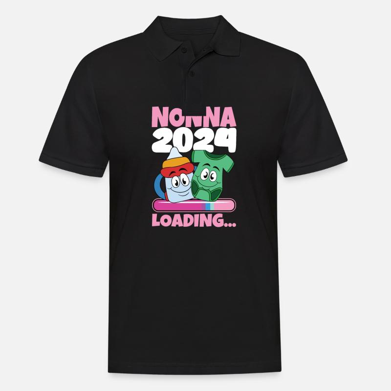 Nonna 2024 Loading Oma 2024 - Männer Poloshirt - Schwarz