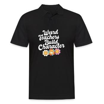 Weird Teachers Build Character Groovy School - Men's Polo Shirt - black - Front - Kai (181cm)