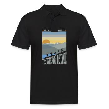 Anywhere is within the walking distance - Männer Poloshirt - Schwarz - Vorne - Kai (181cm)