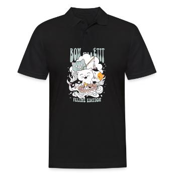 Bon Appetit feline edition - Men's Polo Shirt - black - Front - Kai (181cm)