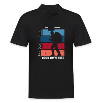 Hike your own hike - Men's Polo Shirt - black - Front - Kai (181cm)
