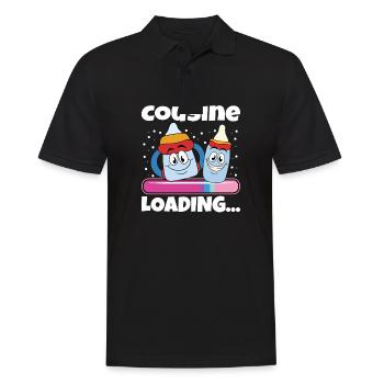Cousine werden Cousine 2024 - Männer Poloshirt - Schwarz - Vorne - Kai (181cm)