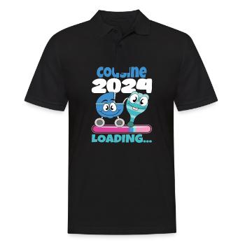 Cousine werden Cousine 2024 - Männer Poloshirt - Schwarz - Vorne - Kai (181cm)