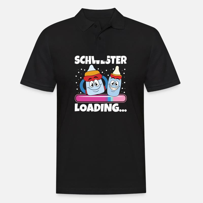 Schwester werden Schwester 2024 - Männer Poloshirt - Schwarz