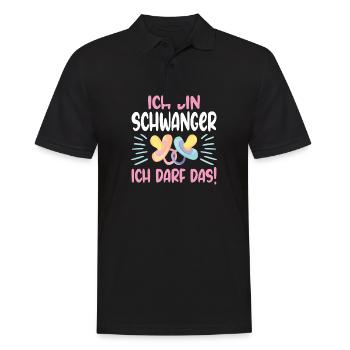 Mama 2024 werdende Mutter Schwangerschaft - Männer Poloshirt - Schwarz - Vorne - Kai (181cm)