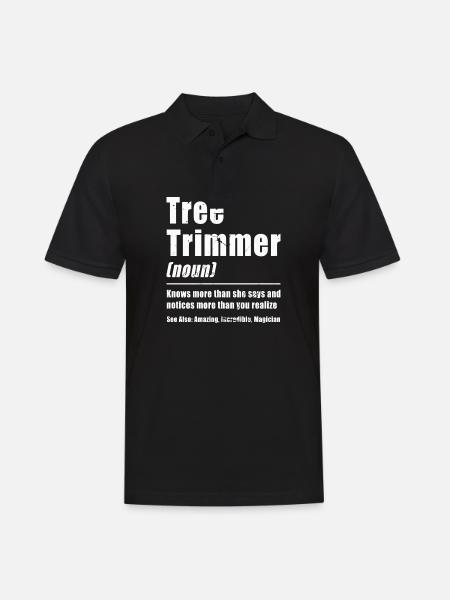 Bûcheron tronçonneuse arboriste - Polo Homme - noir