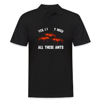 Fourmis fourmilières d’élevage de fourmis - Polo Homme - noir - Devant - Kai (181cm)