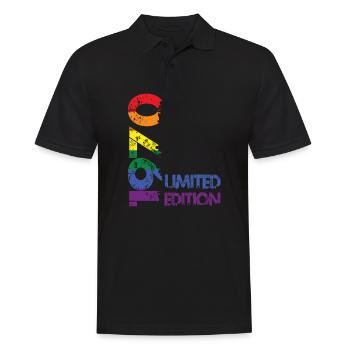 Limited Edition 1970 - Männer Poloshirt - Schwarz - Vorne - Kai (181cm)