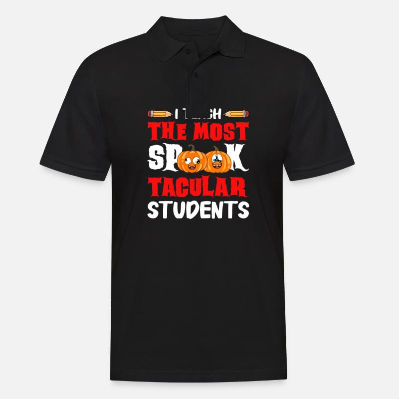 Lustige Lehrer Halloween Geschenke - Männer Poloshirt - Schwarz