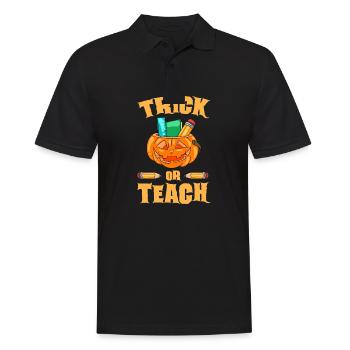 Lustige Lehrer Halloween Geschenke - Männer Poloshirt - Schwarz - Vorne - Kai (181cm)