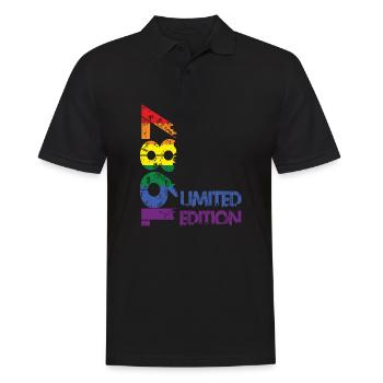 Limited Edition 1987 - Männer Poloshirt - Schwarz - Vorne - Kai (181cm)