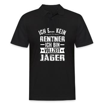 Ich Bin Kein Rentner Ich Bin Vollzeit Jäger - Männer Poloshirt - Schwarz - Vorne - Kai (181cm)
