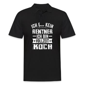 Ich Bin Kein Rentner Ich Bin Vollzeit Koch - Männer Poloshirt - Schwarz - Vorne - Kai (181cm)