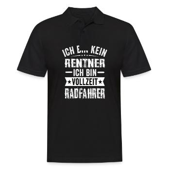 Ich Bin Kein Rentner Ich Bin Vollzeit Radfahrer - Männer Poloshirt - Schwarz - Vorne - Kai (181cm)