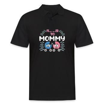 Maman 2024 Enceinte Maman Grossesse - Polo Homme - noir - Devant - Kai (181cm)