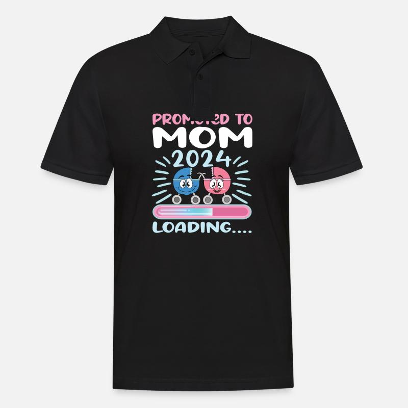 Mama 2024 Werdende Mutter Schwangerschaft - Männer Poloshirt - Schwarz