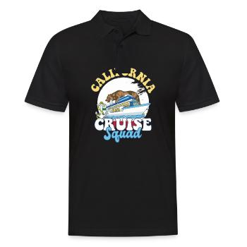 Voyage de vacances en famille California Cruise Squad - Polo Homme - noir - Devant - Kai (181cm)