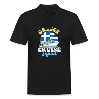 Voyage de vacances en famille à l’escouade de croisière en Grèce - Polo Homme - noir - Devant - Kai (181cm)